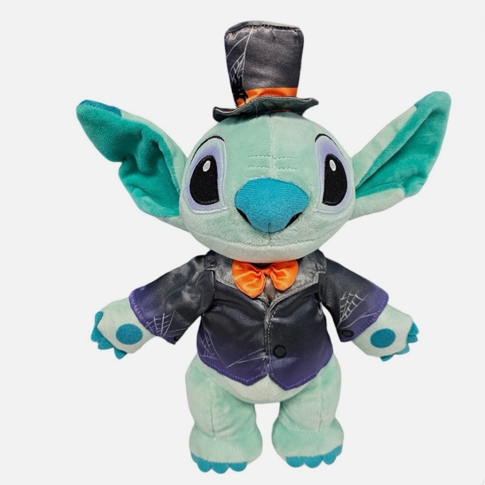 NWT Disney Stitch Plush Halloween 
Haunted Mansion Ghost Host Top Hat 12”